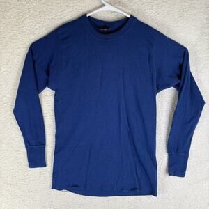 Vintage Duofold Shirt Large Blue Thermostat USA Made Thermal Base PILLING/READ